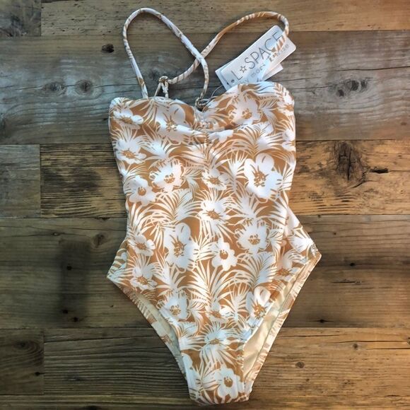 NWT L*SPACE Little High Jump One Piece Swimsuit -4 - Picture 2 of 9